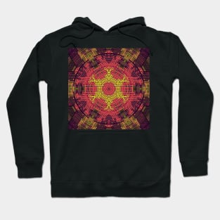 Weave Mandala Pink Purple and Yellow Hoodie